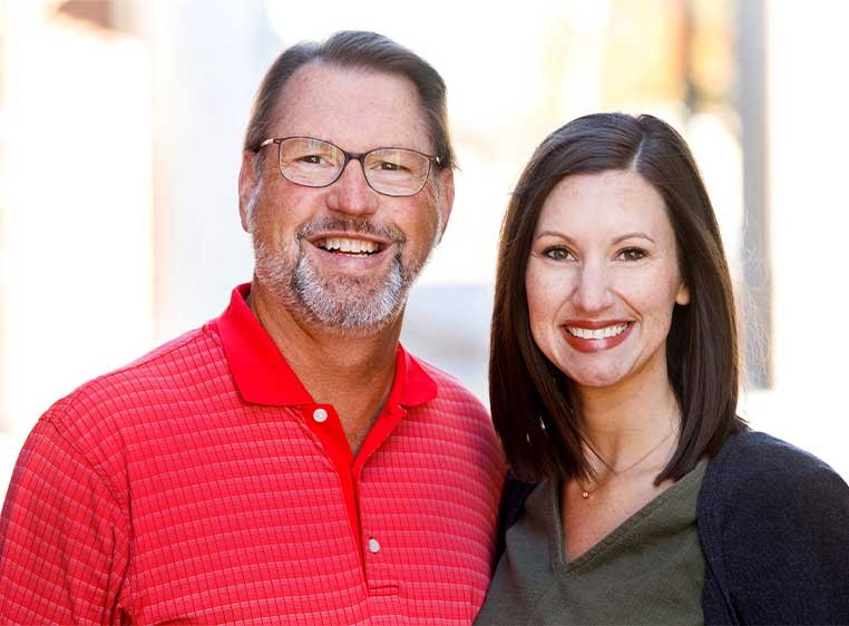 A smiling couple